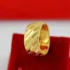 Vietnam arena oro lluvia de meteoritos brillo estrellado grabado moneda europea anillo de oro para hombre apertura anillo de oro de 24k joyería