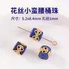 Pedras Lapidadas Soltas de Lápis Lazúli Acessórios para Pulseira de Joias DIY Prata 925 Banhada a Ouro Acessórios Semi-Acabados de Jade
