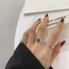 Anillo de corazón hueco transfronterizo dz para mujer, estilo niche vintage desgastado, anillo para dedo índice de moda europea y americana, anillo de hip-hop