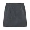 150 Saia Curta de Lã Antivolteio Feminina Outono e Inverno Slim Cintura Alta Saia Evasê Quadril Xs Alta