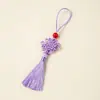 Marcador de página con borla y cuentas pequeñas, decoración de colgante, adorno para unidad flash USB, accesorio, material, colgante de nudo chino