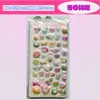 Adesivos de Relevo Estéreo 3D para Crianças, Adesivos com Tema de Menina, Materiais Divertidos para Diário, Decoração Cartoon DIY para Capa de Celular, Padrões Pequenos