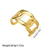 Pulsera de Acero Inoxidable Chapado en Oro de 18K de Estilo Nuevo Europeo y Americano que Conserva el Color para Mujer, Pulsera Abierta de Acero de Titanio con Diseño de Flor y Hoja de Gama Alta