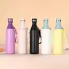 Taza Termo Simple de Acero Inoxidable 304 500ml Boca Pequeña Botella de Agua Deportiva con Correa Taza de Agua Fría Portátil Personalizable