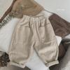 Pantalones largos de nuevo estilo de primavera y otoño para niños y niñas, pantalones casuales de moda para niños pequeños y niños pequeños, pantalones versátiles de pana rectos de moda