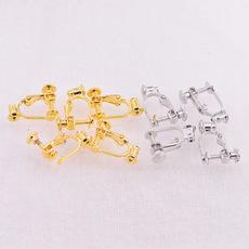 diy饰品配件耳钉改耳夹转换器不用剪针可调节松紧螺丝耳夹无耳洞