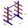 Prateleira Cantilever de Serviço Pesado Aço Tecido Ferragens Tubo Perfil de Alumínio Prateleira de Armazenamento Lateral Única/Dupla Prateleiras de Edifício de Fábrica