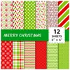 12 Folhas/Pacote Venda Quente Transfronteiriça Pacote de Materiais para Caderno Papel Colorido de Natal Material para Scrapbook Cartões Papel de Fundo