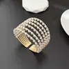 Amazon Comercio Exterior Pulsera Multicapa de Pedrería y Perlas Transfronteriza Nueva Abierta Elástica Pulsera Totalmente de Pedrería Lujo Ligero para Mujer B064