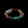 Pulseiras de Pedra Natural de Nicho com Formatos Irregulares, Pulseiras de Contas de Cristais Coloridos em Grânulos, Acessórios para Joias DIY, Atacado em Estoque