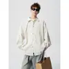 Camisa Casual de Manga Longa para Homens Tendência Primavera 2026 Tamanho Grande Patchwork Alta Qualidade Estilosa Camisa Jaqueta Solta para Homens