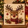 Kit de Pintura de Natal com Pérolas 5D Mais Vendido na Amazon DIY Papai Noel Rena Pintura com Diamantes Artesanal Decoração de Casa