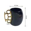 Caneca Cerâmica Formato Punho à Prova de Explosão Caneca de Boxe Cor Sólida Formato Irregular Resistente a Altas Temperaturas Caneca de Café Esmaltada