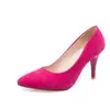 Novas Botas Femininas Simples Profissionais de Veludo Fosco com Bico Fino, Boca Rasa, Camada Única, Salto Alto, Tamanhos 31-47, Sapatos de Comércio Exterior