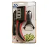 Cuchillo para Fruta para Uso Doméstico, Pelador de Acero Inoxidable, Pelador de Cocina Portátil Seguro 2 en 1, Cuchillo Plegable Afilado