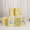 Bolsa de Papel Kraft Estampado de Limón Bolsa de Compras Bolsa para Regalo de Frutas Bolsa de Empaque para Compras Bolsa Tote para Llevar al Comestible Venta al por Mayor
