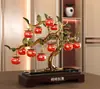 Casa del Árbol de Manzana de Cristal Regalo de Inauguración Decoración de Árbol de Cristal Adornos Esenciales Regalos de Inauguración Práctico