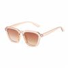 Nuevas Gafas de Sol Cuadradas Estilo Ins Europeas y Americanas para Mujer de Rain, Estilo Callejero, Gafas de Sol Sencillas Color Té con Leche