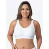Fornecido Diretamente do Fabricante, Transfronteiriço, Tamanho Plus, Sutiã Modelador Camisola de Seda Brilhante Sem Aro para Mulheres com Seios Grandes, Sem Costura