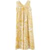 Vestido Largo Reversible Estilo Coreano Suelto Talla Grande Estilo Occidental Reductor de Edad Estampado de Hojas