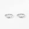 Brincos de Prata Esterlina S925 Coreanos Novos com Diamante Flash em Laço para Senhoras, Joia de Orelha com Design Doce de Nicho