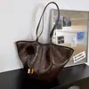 Bolso de Mano Retro de Cuero con Cera de Aceite de Nicho Bolso de Gran Capacidad para Mujer 2026 Nuevo Otoño Tacto de Alta Gama Bolso de Hombro Único para Viajes