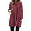 Pantalones de Bolsillo con Solapa Cruzada de Estilo Europeo y Americano para Otoño e Invierno 2025 de Amazon, Temu y Estación Independiente, Camiseta Informal de Burbuja Amplia Extensa para Mujer