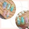 Artículo de Venta Caliente al por Mayor Transfronterizo 2025: 30 Piezas de Uñas Portátiles de Delfín Marino de Verano, Uñas Portátiles de Arte de Uñas Puras Hechas a Mano