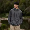 Roupa de Proteção Solar para Homens, Marca Tendência para Uso Externo no Verão, Jaqueta de Seda Gelada de Secagem Rápida com Proteção Solar, Roupas de Pele Respiráveis Anti-UV para Homens Tendência