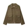 Fabricante Mayorista de Ropa para Mujer Transfronteriza 2025 Nueva Chaqueta Casual de Cuero Gamuzado con Solapa y Bolsillo Grande