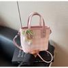 Bolso pequeño popular transfronterizo para mujer Verano 2025 Nueva moda a cuadros Bolso bandolera Estilo coreano Bolso de cubo portátil