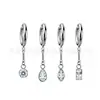 Aro de Titanio F136 Colgante de Circonita Anillo para Cartílago del Oído Cuerpo de Aleación de Titanio G23 Joyería para Piercing en el Cuerpo Pendientes Fábrica Transfronteriza