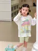 Ropa infantil de pera y azúcar para niñas, manga larga con protección solar, camiseta tipo cubre, verano, lyocell fino, ropa infantil, tops para bebé Clase A