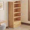 Estante de livros de madeira maciça, estante simples de piso para a sala de estar, prateleira de armazenamento para estudantes, armário de armazenamento multicamadas para quartos de crianças e quartos