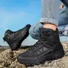 Nuevas Botas de Combate de Selva de Caña Alta con Cordones de Gran Tamaño para Exteriores Transfronterizas para Hombres y Mujeres, Zapatos de Senderismo Delta para Acampar y Uso en el Desierto