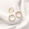 Color duradero oro de 14K DIY perla adhesiva cuentas de medio agujero anillo soporte Tupin anillo abierto enrollado a mano soporte vacío accesorios de soporte