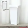 Nuevo Cubo Cuadrado para Flores Frescas de Plástico Hidratante Cubo para Arreglos Florales en Casa Tienda de Flores Maceta Grande con Plato Balcón