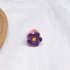 Anillo de Flor Tejido de Lana Hecho a Mano Transfronterizo de Amazon Anillo Lindo Corazón de Chica de Primavera Accesorios Versátiles de Color Contrastante