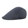 Boina de Inverno Masculina Lã Placa Leve Boné com Aba Cor Sólida Chapéu Primavera e Outono Estilo Coreano Chapéu para Frente Feminino Retrô Britânico Tendência