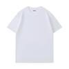 Camiseta de Manga Corta con Cuello Redondo de Hilo Doble Pesado 280g Algodón Puro para Hombre y Mujer con Hombro Caído Color Sólido Deportiva Holgada Media Manga Juvenil