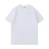 Camiseta de Algodón Puro de Doble Hilo Pesado de 260 g, Color Sólido, Corte Holgado, Cuello Redondo, Hombros Caídos, Manga Corta, Unisex, Texto Bordado y Estampado