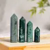 Planta Acuática Natural Ágata Cristal Hexagonal Pilar de Punta Única Piedra Cruda de Ágata Gema Pulida Pilar de Cristal Adorno Fabricante Mayorista