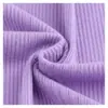 Tela de Satén Elástico Yunluo 230g Poliéster Spandex Tela de Canalé Elástico Conjunto de Vestido Primavera y Verano Tejido de Punto