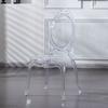 Silla de Banquete Transparente de Acrílico Cristalino Hotel Boda Simple Napoleón Exterior Bambú Plástico Silla de Banquete