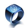 Anillo Versátil de Acero Inoxidable con Cabeza de León Grabada a Láser, Popular Transfronterizo Europeo y Americano, Moda Animal 18 mm, Venta al por Mayor