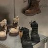 Botas Infantis para Mulheres Estilo Coreano Outono e Inverno Novas Botas para Meninas Sola Grossa Zíper Lateral Botas Curtas para Meninos Botas de Bebê