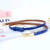 Cinturón de cuero genuino brillante de moda para mujer, para vestido de cintura delgada, estilo coreano, versátil, ajustable sin agujeros, venta al por mayor desde el fabricante