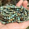 Corte natural africano cuentas sueltas facetadas turquesa hecho a mano tejido pulsera collar joyería accesorios venta al por mayor