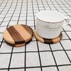 Posavasos de Madera Maciza con Grabado de Logo, Bandejas de Té de Madera Personalizadas, Portavasos, Esterillas de Té, Bandejas de Té de Madera, Posavasos Aislantes de Calor Estilo Japonés, Hecho a Medida