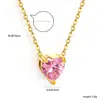 Collar de Zirconia Retro Europeo y Americano para Mujer, Versátil, Temperamento de Lujo Ligero, Diamante de Amor de Alta Gama, Venta Caliente Transfronteriza, Cadena para Clavícula para Mujer